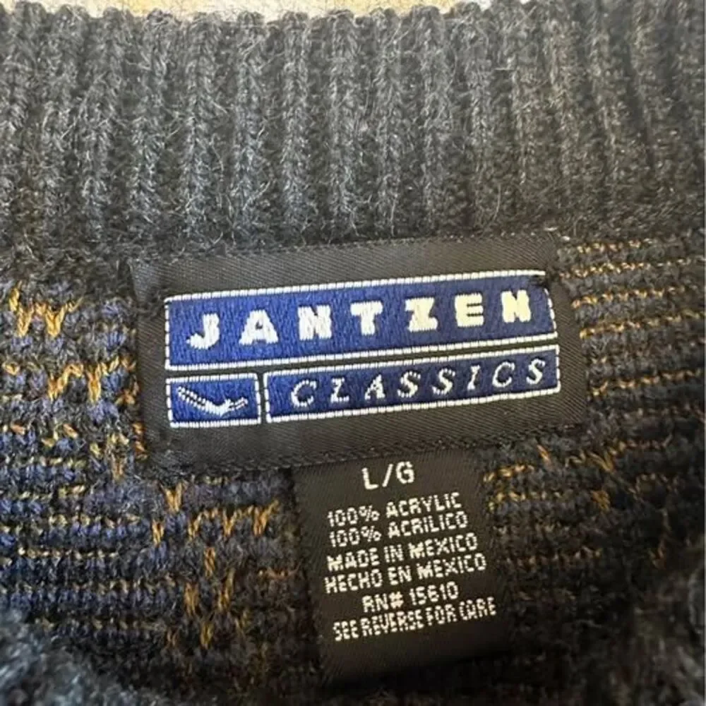 Vintage Jantzen Men'sArgyle Crewneck Sweater Size L Grandpa Y2K 90’s 80’s Golf